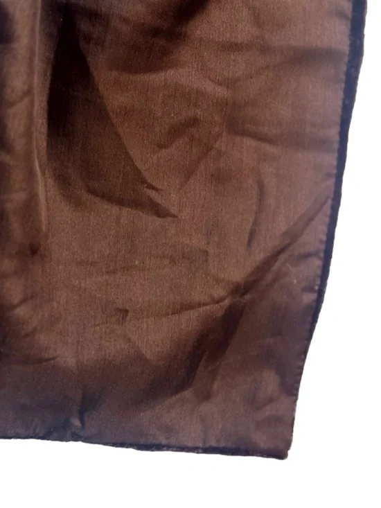 Ombre Orange & Brown Crushed Velvet Silk Scarf - Picture 6 of 7